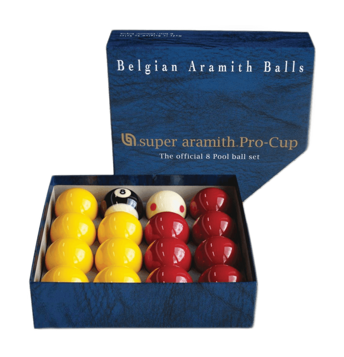 Aramith Pro Cup UK 2 Inch Red and Yellow Tournament Balls