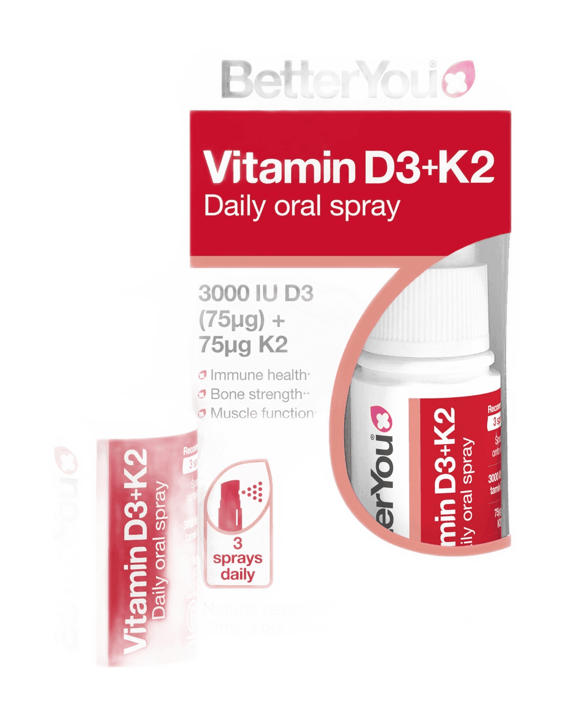 BetterYou Vitamin D3 K2 Oral Spray 12 ml