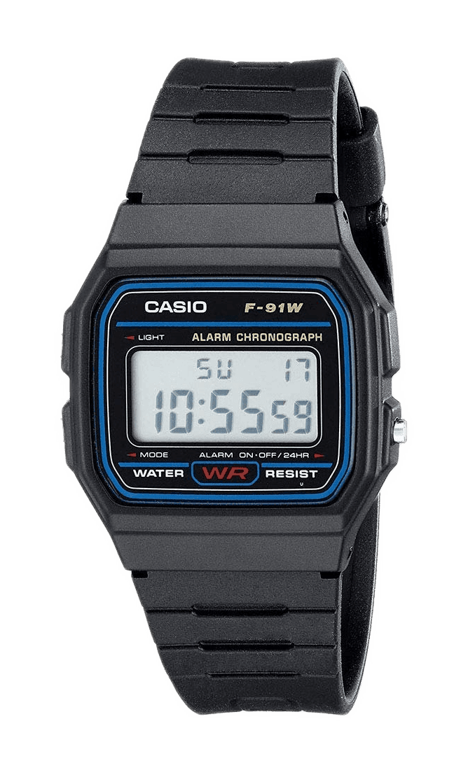 Casio F-91W-1XY Men's Black Resin Strap Digital Watch