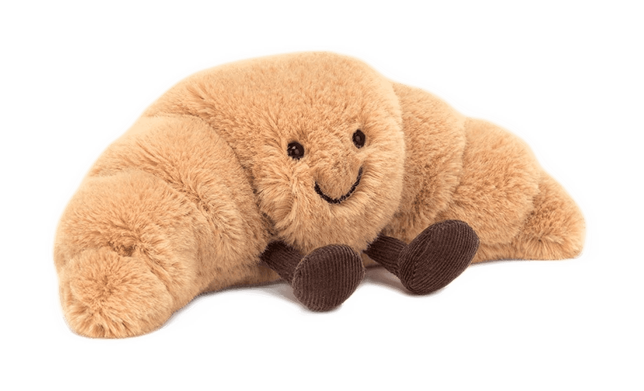 Jellycat Amuseables Croissant Stuffed Toy, Small 8.5 inches