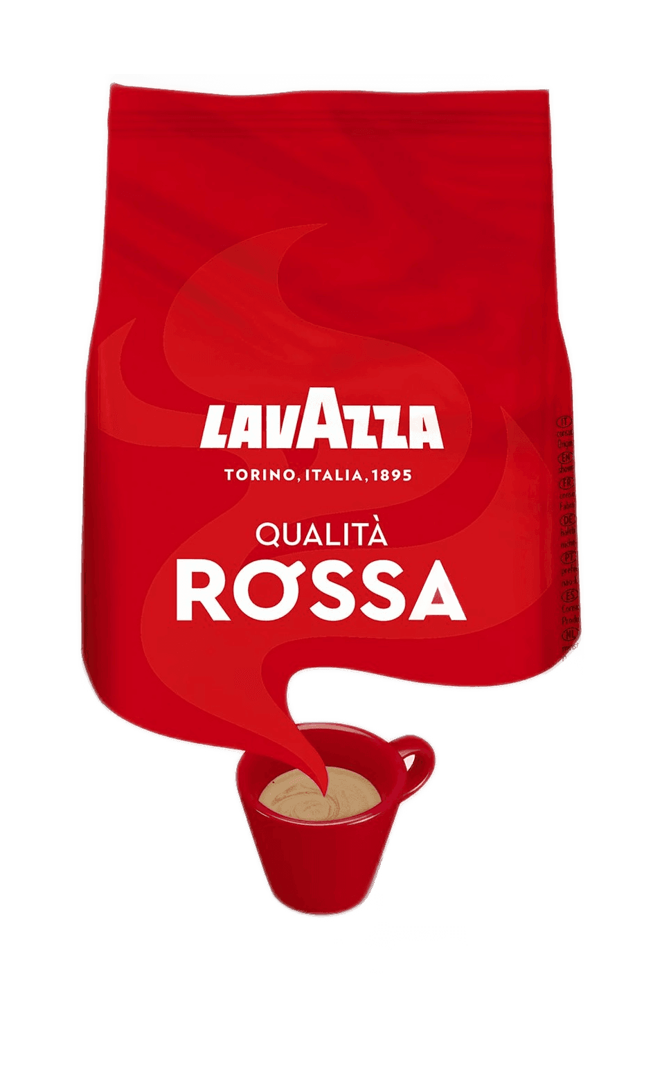 Lavazza Qualità Rossa Coffee Beans, Intensity 5/10, Medium Roasting, 1 Kg