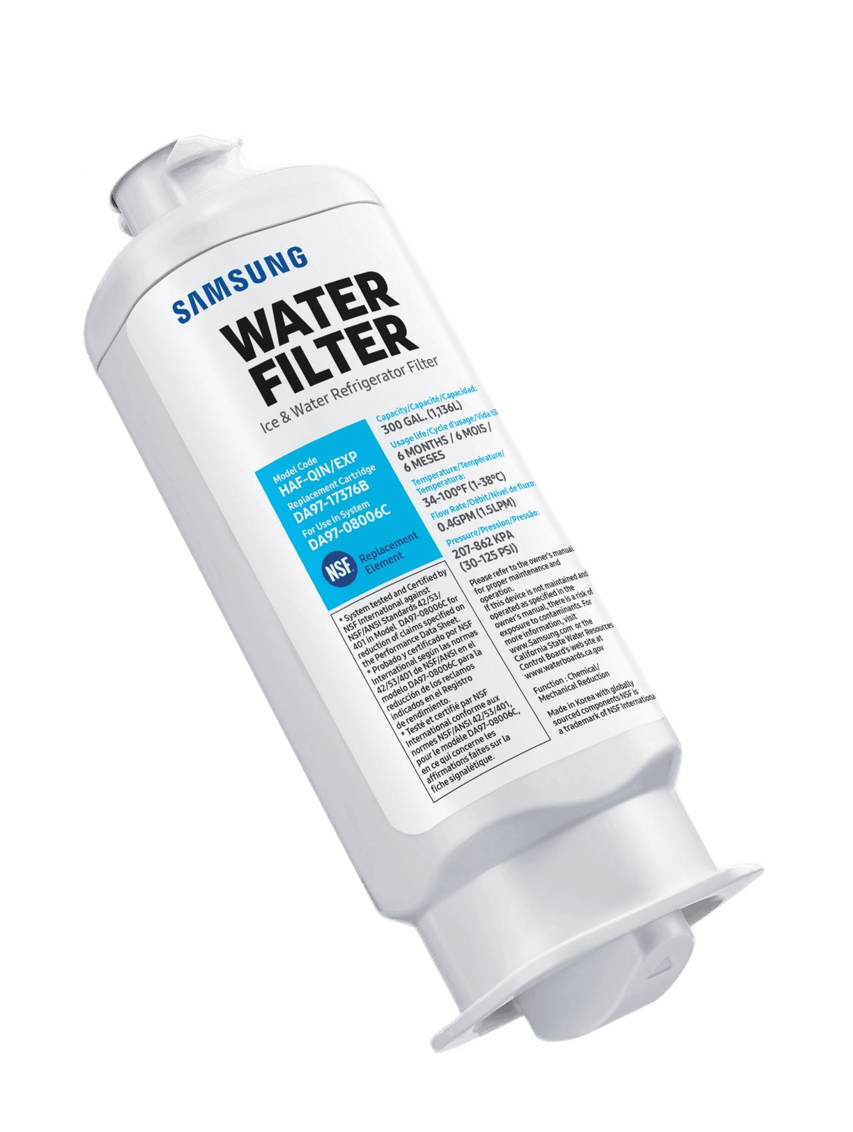 Samsung DA97-17376B Fridge Water Filter, Model HAF-QIN/EXP