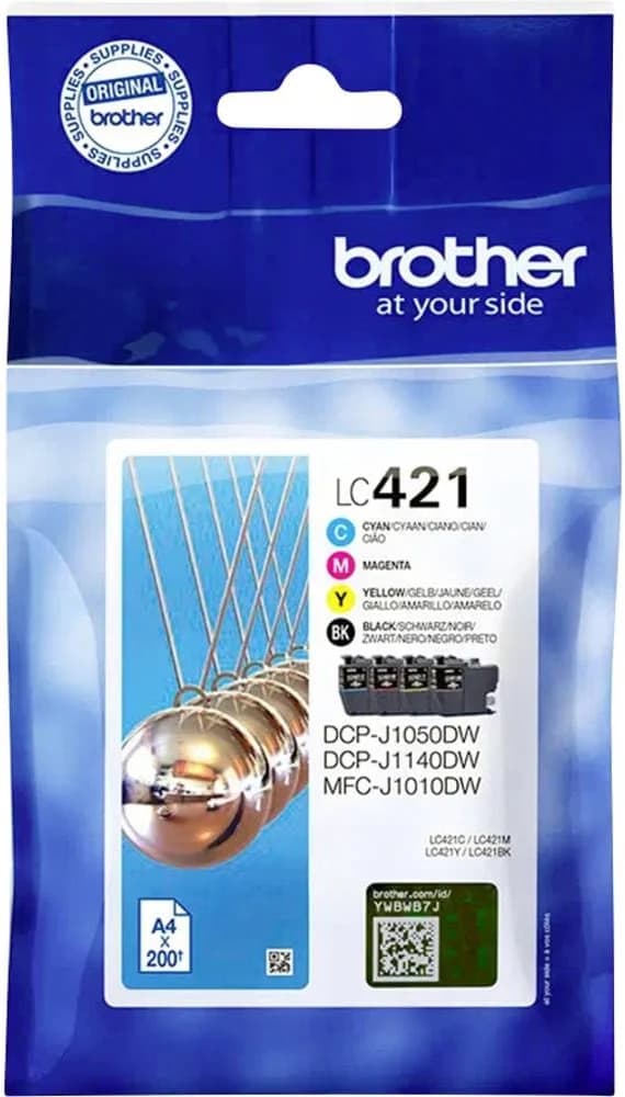 Brother Inkjet Cartridges, LC-421, C/M/Y/BK