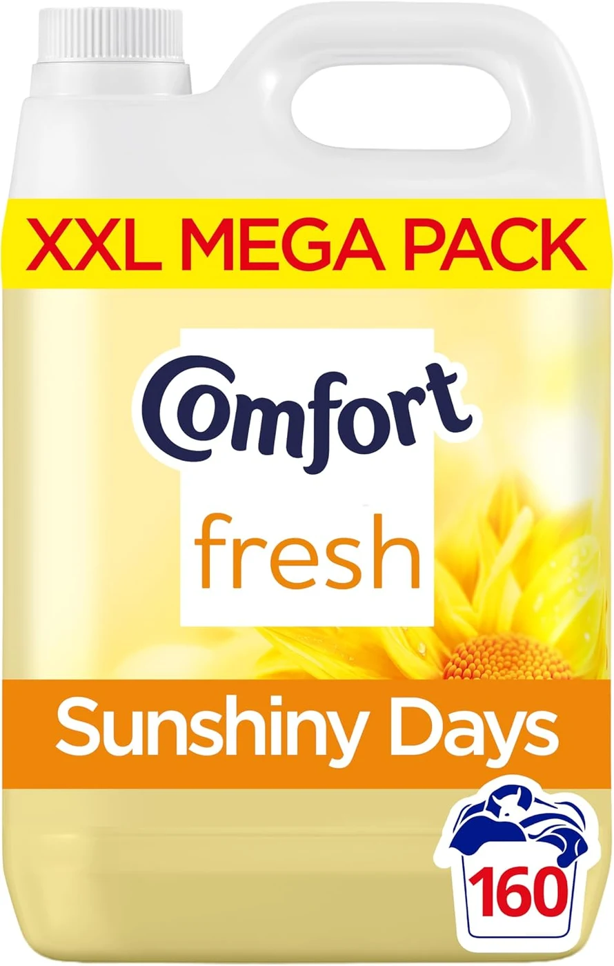 Comfort Fresh Sunshiny Days Fabric Conditioner XXL Mega Pack 160 Washes, 4.8L