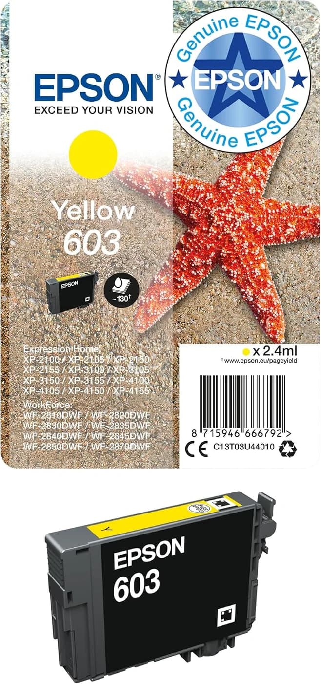 Epson 603 Yellow Starfish Ink Cartridge