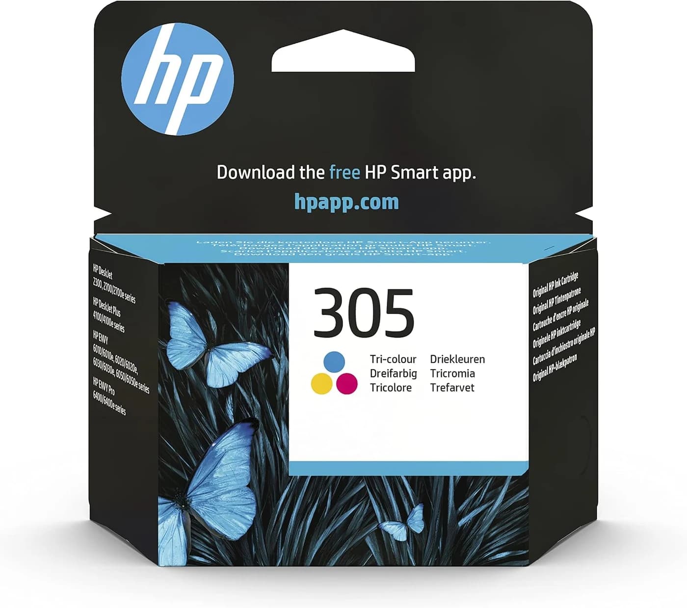HP 305 Tri-Colour Original Ink Cartridge, 3YM60AE, 1 Pack