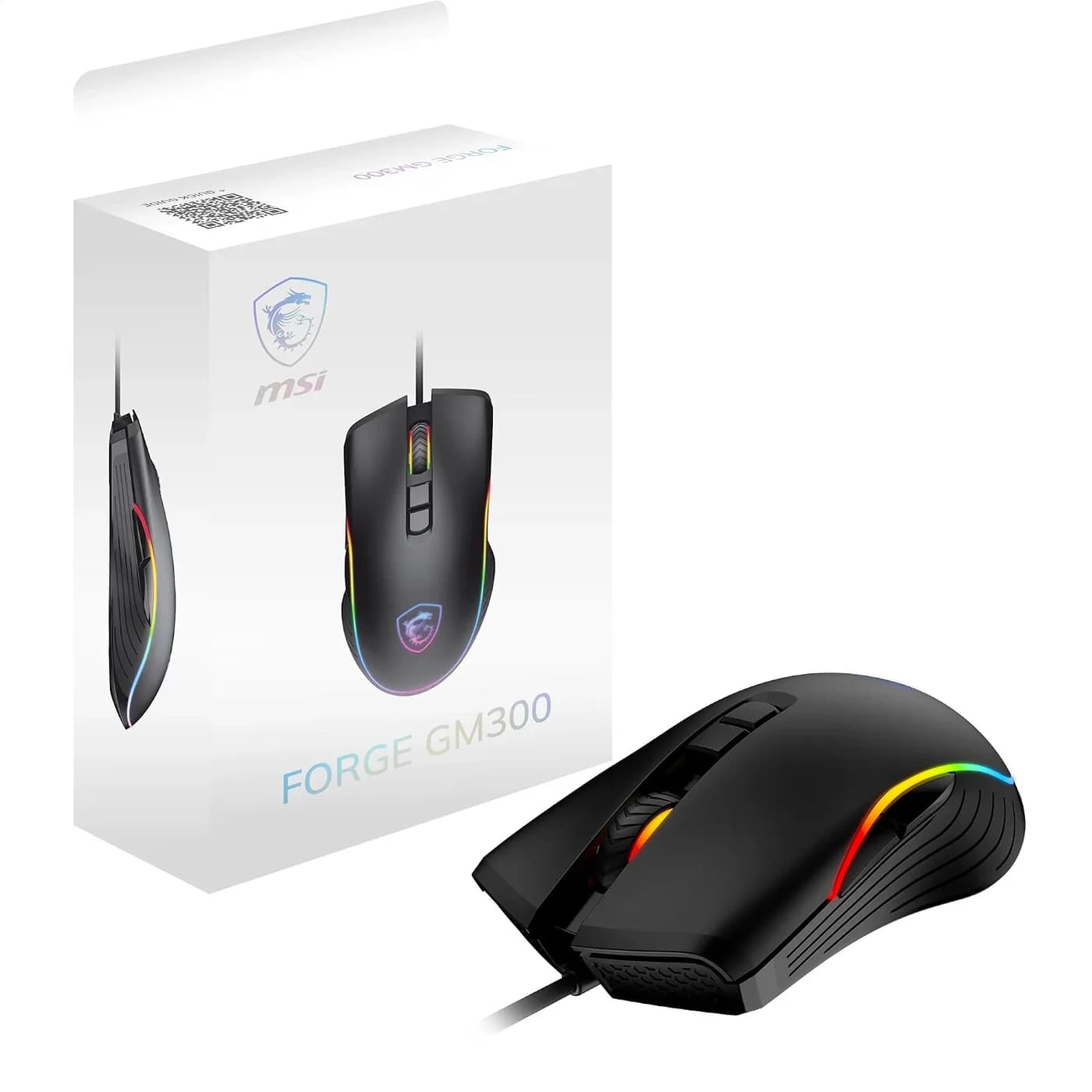 MSI Forge GM300 Wired Gaming Mouse - Black