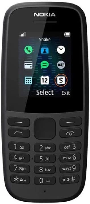 Nokia 105 (4th Edition) Mobile Phone - Black