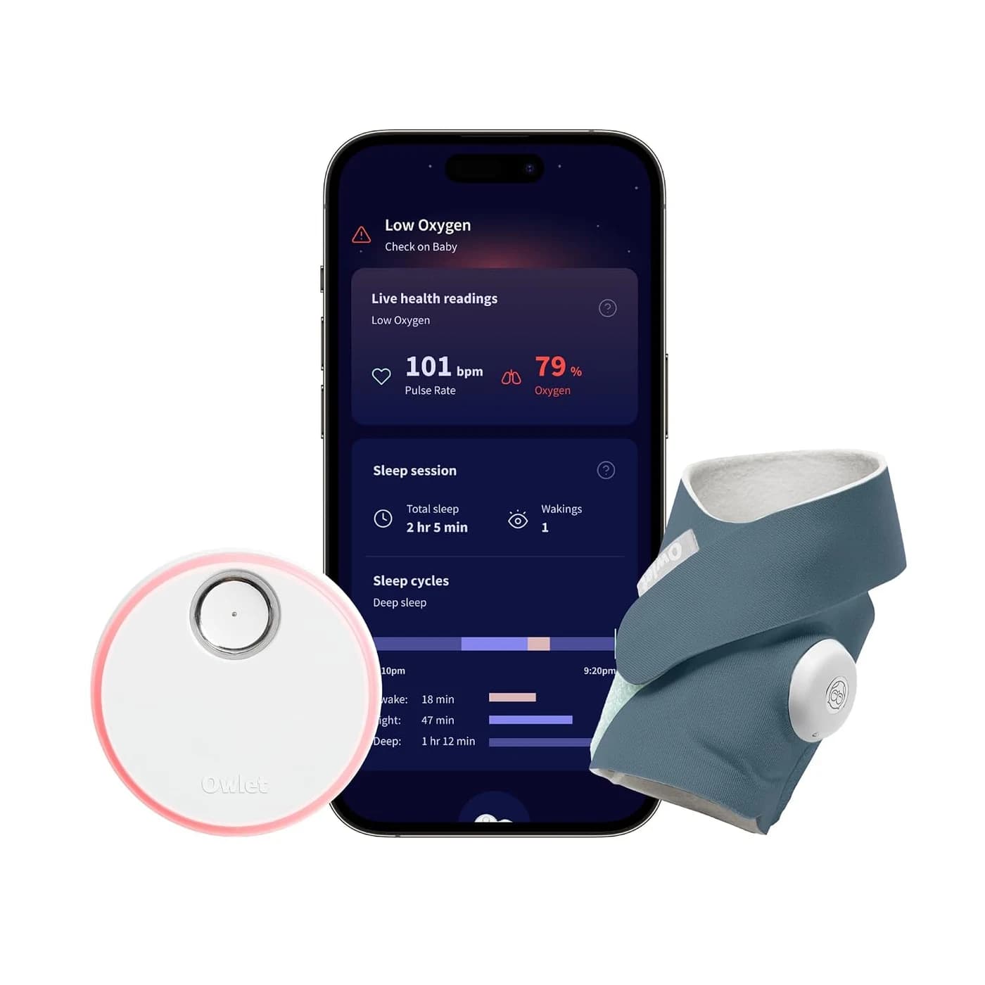 Owlet Dream Sock Smart Baby Monitor - Blue