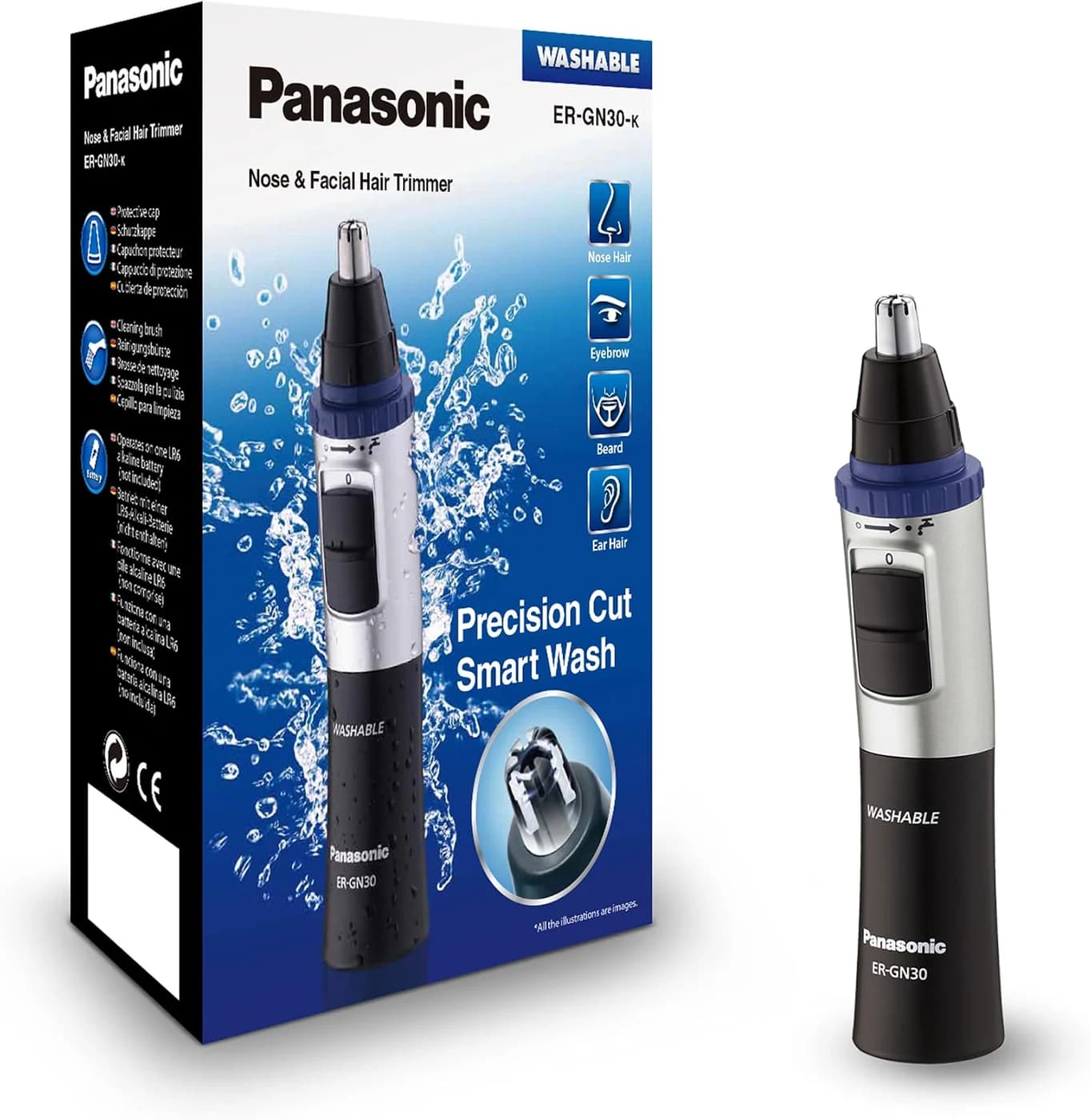 Panasonic Nose & Facial Hair Trimmer, ER-GN30-K503